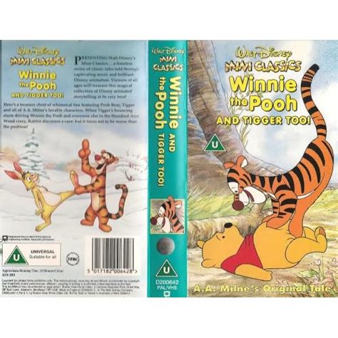 winnie the pooh and tigger too vhs